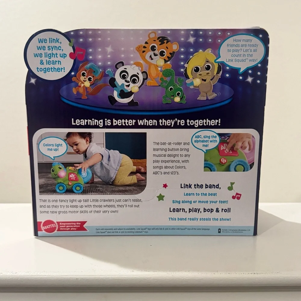 FISHER PRICE Link-Squad Crawl 'n Colors Chameleon Learning Toy. NEW